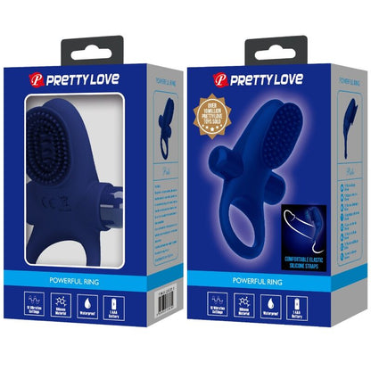 PRETTY LOVE - PALLE RING WITH VIBRATION BLUE - Kink&Play