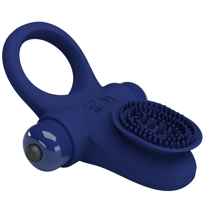 PRETTY LOVE - PALLE RING WITH VIBRATION BLUE - Kink&Play
