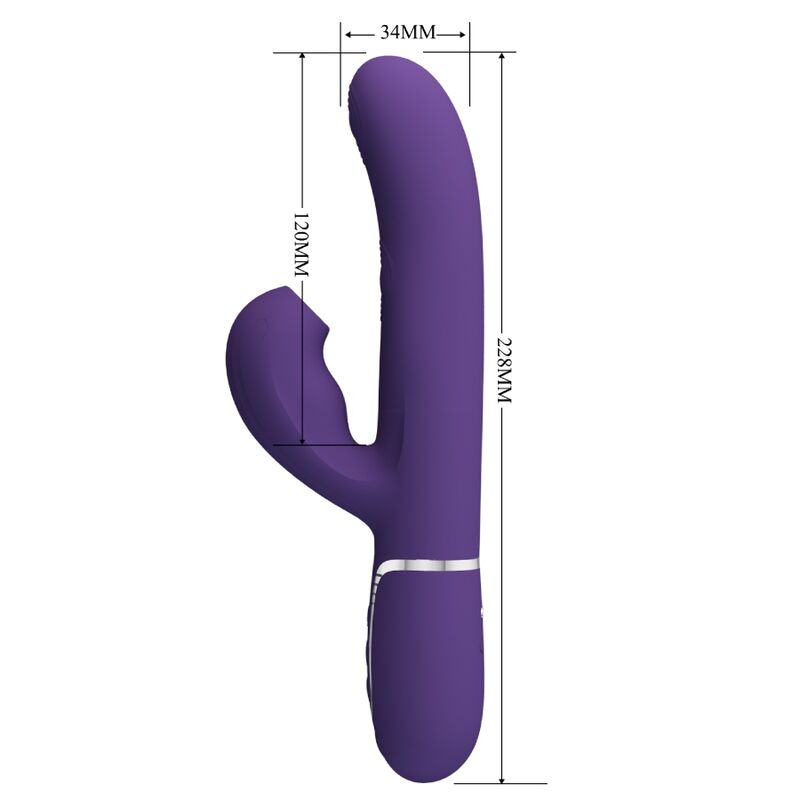 PRETTY LOVE - PERLITA G - SPOT VIBRATOR 3 IN 1 MULTIFUNCTION PURPLE - Kink&Play