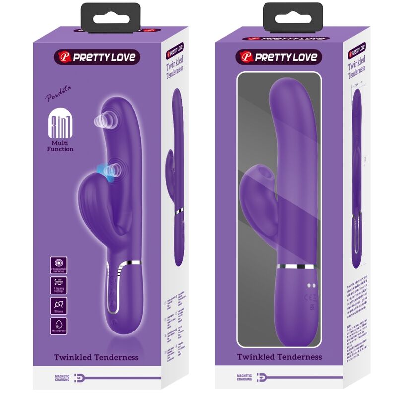 PRETTY LOVE - PERLITA G - SPOT VIBRATOR 3 IN 1 MULTIFUNCTION PURPLE - Kink&Play