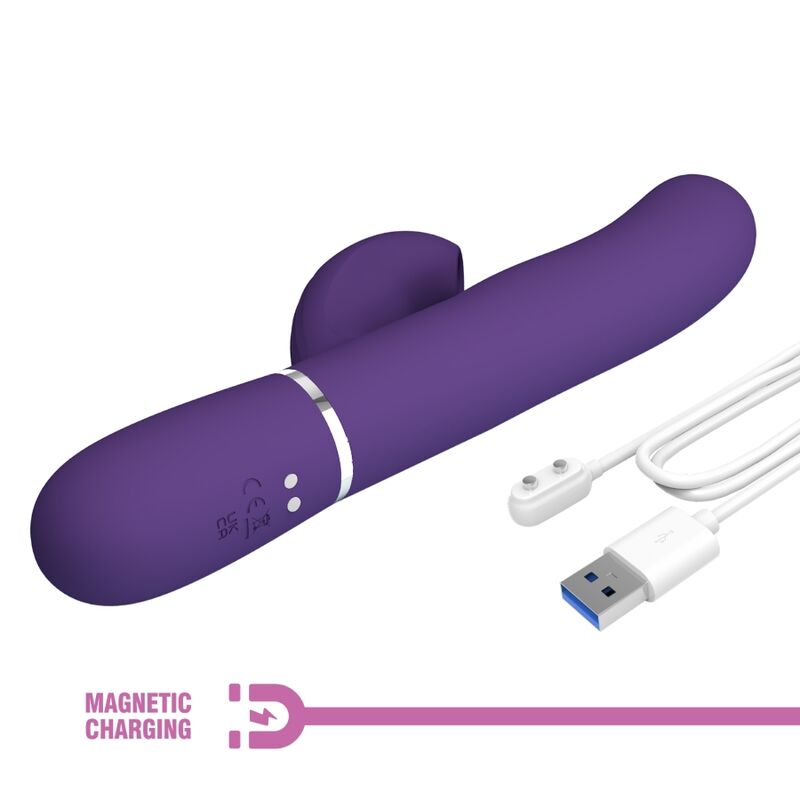PRETTY LOVE - PERLITA G - SPOT VIBRATOR 3 IN 1 MULTIFUNCTION PURPLE - Kink&Play