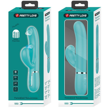 PRETTY LOVE - PERLITA MULTIFUNCTION 3 IN 1 G - SPOT VIBRATOR AQUA GREEN - Kink&Play