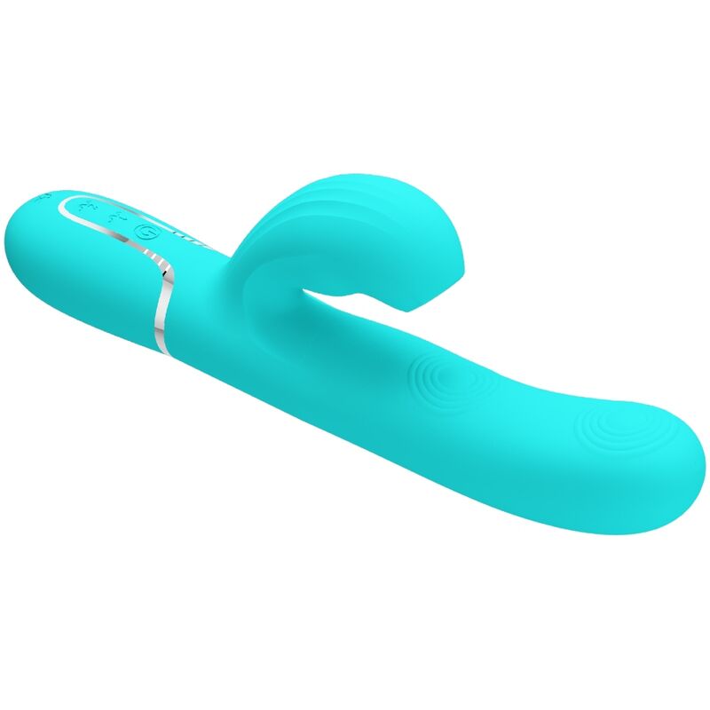PRETTY LOVE - PERLITA MULTIFUNCTION 3 IN 1 G - SPOT VIBRATOR AQUA GREEN - Kink&Play