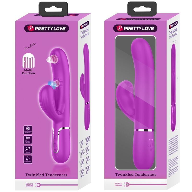 PRETTY LOVE - PERLITA MULTIFUNCTION 3 IN 1 G - SPOT VIBRATOR VIOLET - Kink&Play