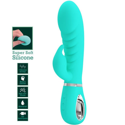 PRETTY LOVE - PRESCOTT MULTIFUNCTION G - SPOT VIBRATOR AQUA GREEN - Kink&Play