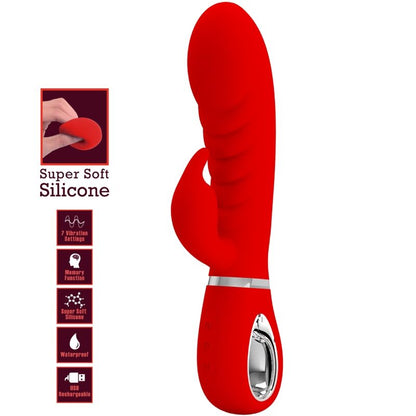 PRETTY LOVE - PRESCOTT MULTIFUNCTION G - SPOT VIBRATOR RED - Kink&Play