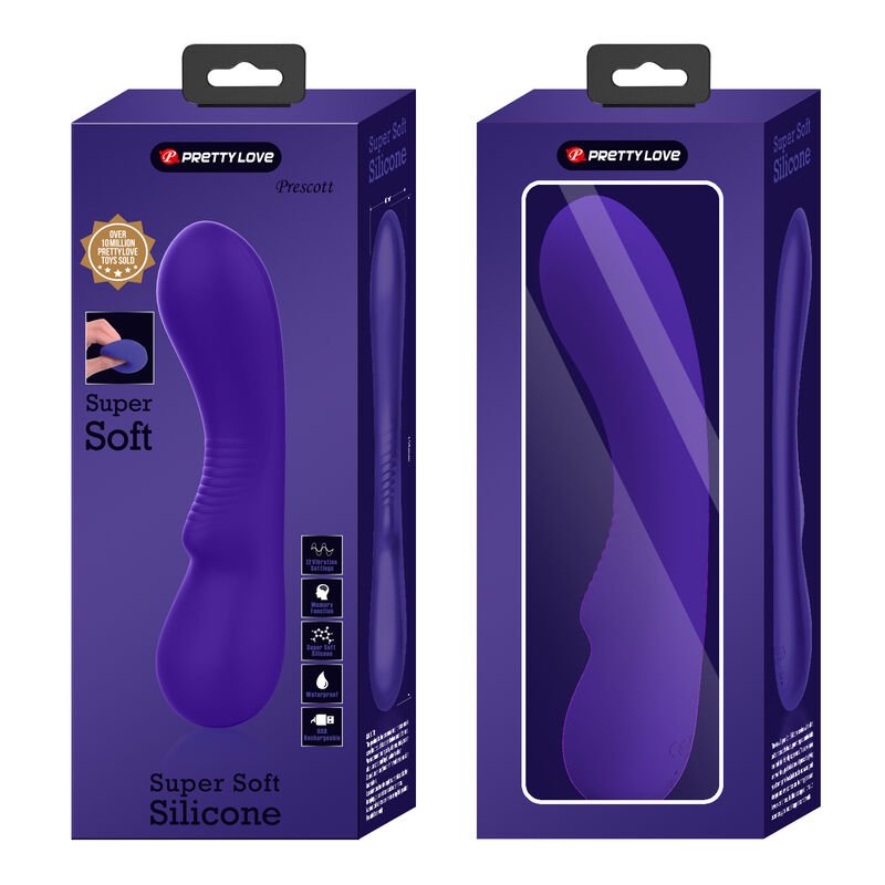 PRETTY LOVE - PRESCOTT RECHARGEABLE VIBRATOR PURPLE - Kink&Play