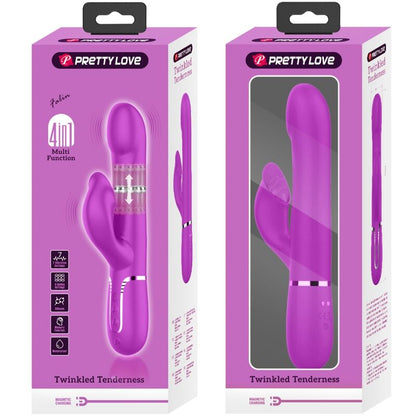 PRETTY LOVE - RABBIT VIBRATOR PEARLS VIOLET - Kink&Play