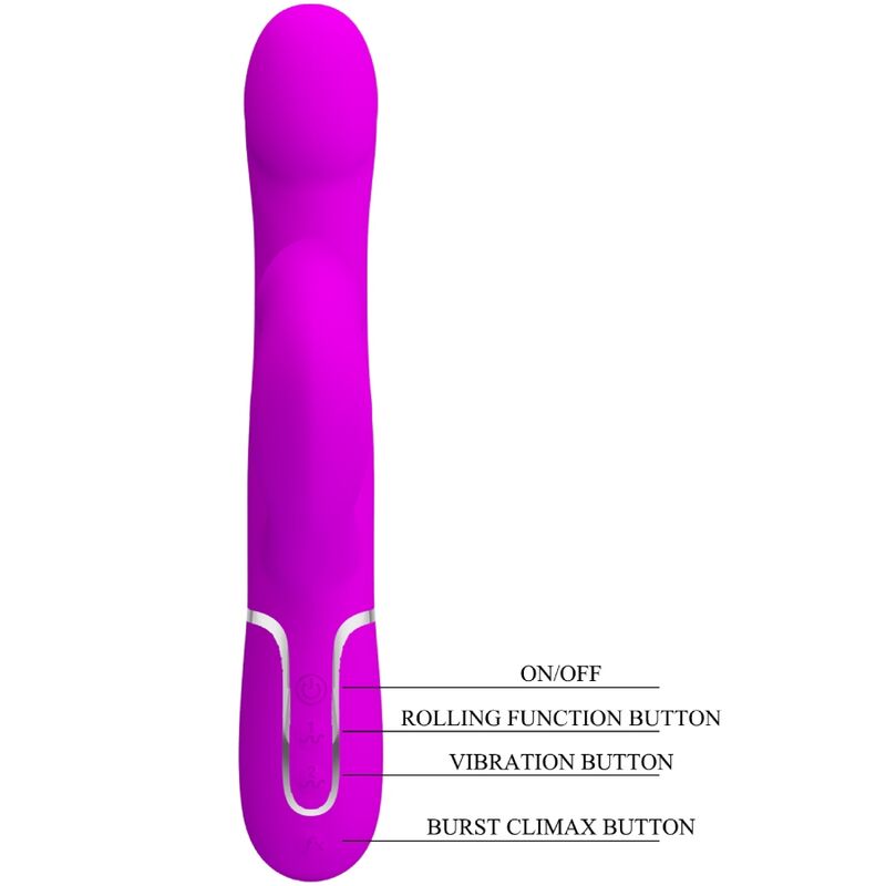 PRETTY LOVE - RABBIT VIBRATOR PEARLS VIOLET - Kink&Play