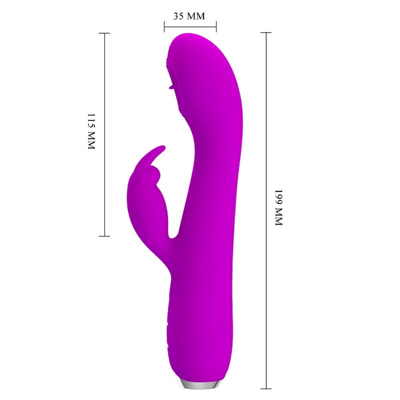 PRETTY LOVE - RACHEL RECHARGEABLE VIBRATOR WITH STIMULATING WAVES PURPLE - Kink&Play
