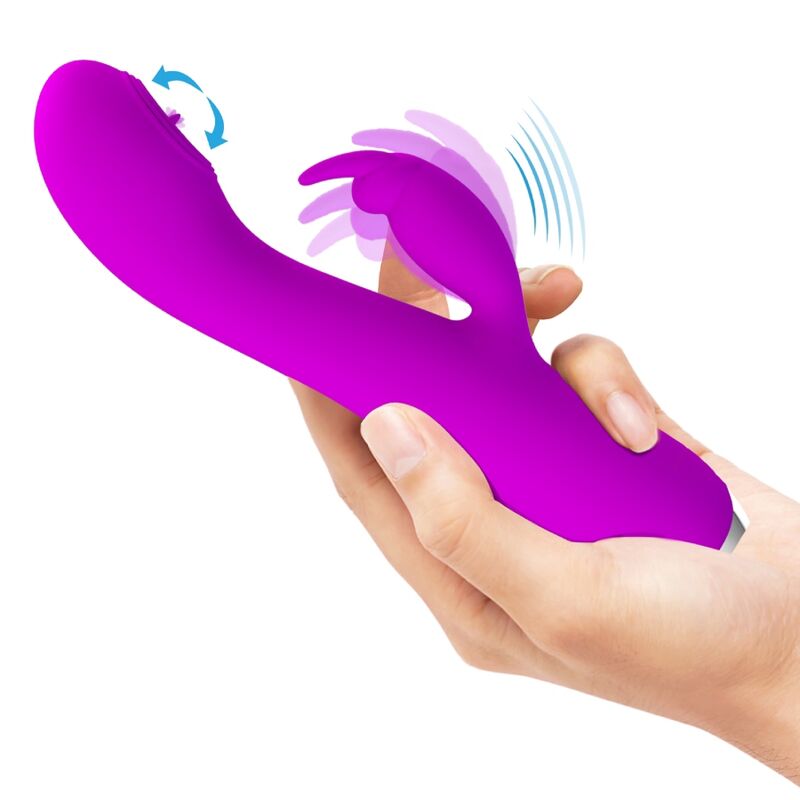 PRETTY LOVE - RACHEL RECHARGEABLE VIBRATOR WITH STIMULATING WAVES PURPLE - Kink&Play