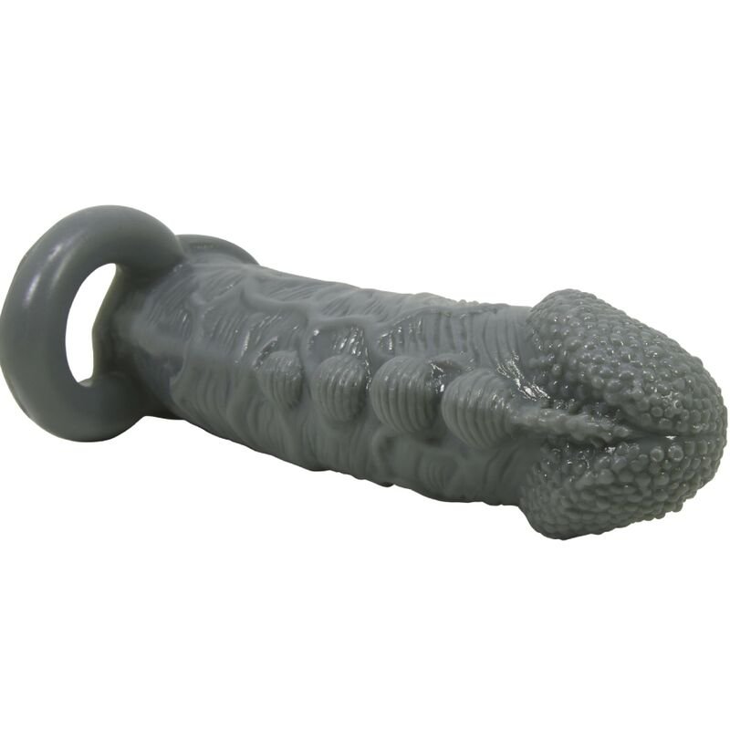 PRETTY LOVE - REALISTIC PENIS ENLARGER AND DELAY SLEEVE GREY - Kink&Play