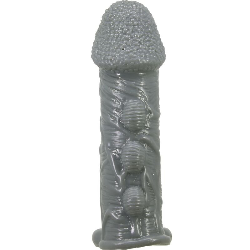 PRETTY LOVE - REALISTIC PENIS ENLARGER AND DELAY SLEEVE GREY - Kink&Play