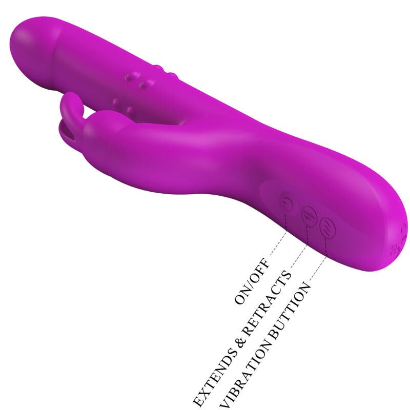 PRETTY LOVE - REESE VIBRATOR WITH PURPLE ROTATION - Kink&Play