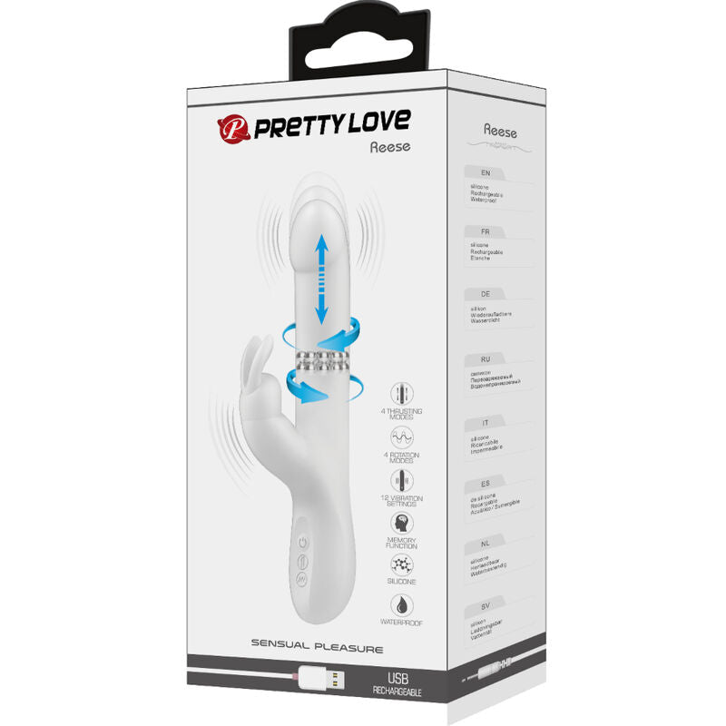 PRETTY LOVE - REESE VIBRATOR WITH SILVER ROTATION - Kink&Play