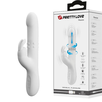 PRETTY LOVE - REESE VIBRATOR WITH SILVER ROTATION - Kink&Play