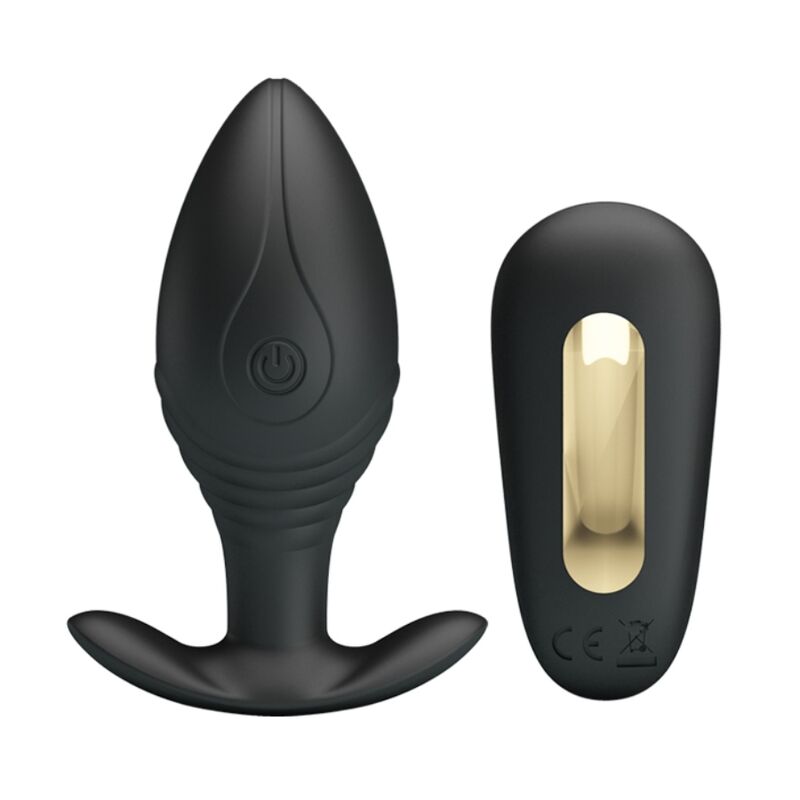 PRETTY LOVE - REGINA ANAL PLUG RECHARGEABLE VIBRATOR BLACK - Kink&Play
