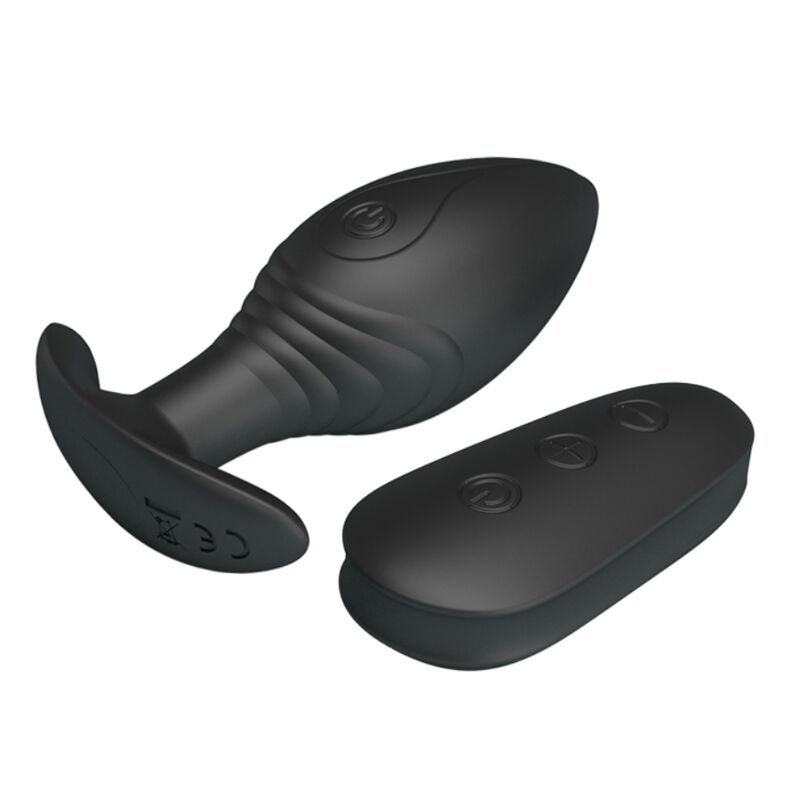 PRETTY LOVE - REGINA ANAL PLUG RECHARGEABLE VIBRATOR BLACK - Kink&Play