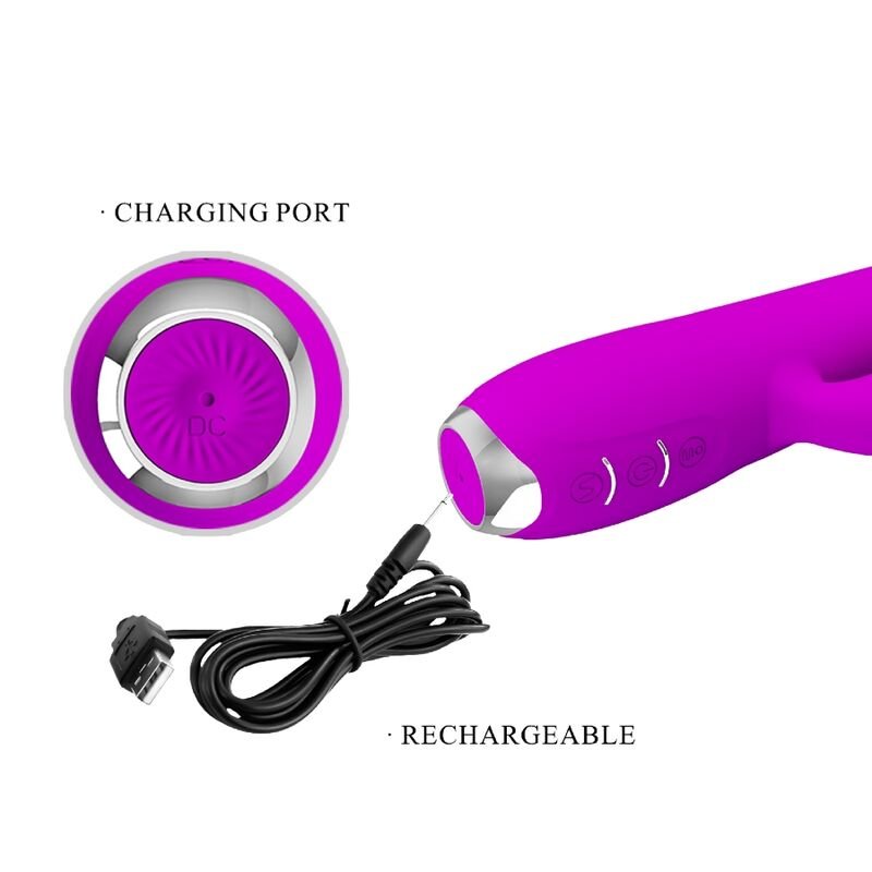 PRETTY LOVE - REGINA VIBRATOR - RECHARGEABLE STIMULATING WAVES PURPLE - Kink&Play