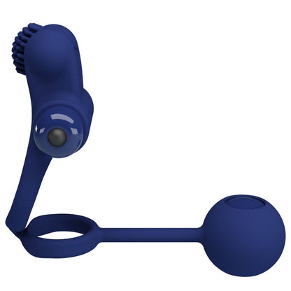 PRETTY LOVE - REMINGTON DOUBLE VIBRATING RING WITH PLUG BLUE - Kink&Play