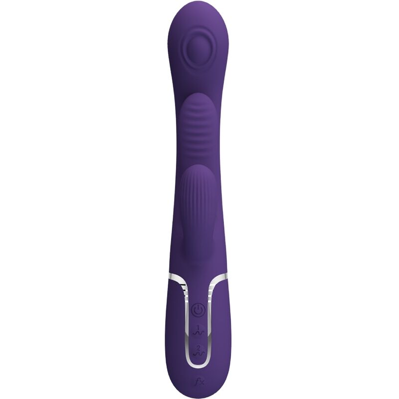 PRETTY LOVE - SHANIA TRIPLE RABBIT VIBRATOR MULTIFUNCTION PURPLE - Kink&Play