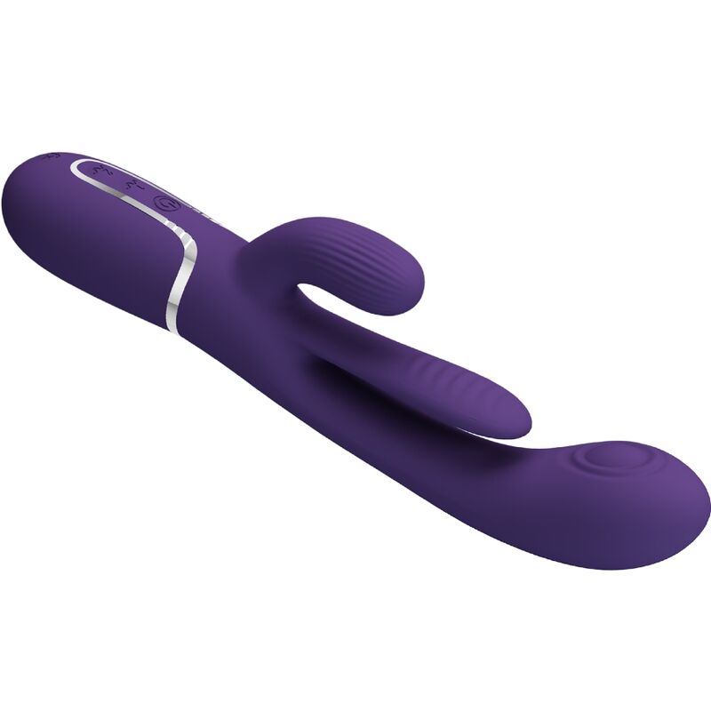 PRETTY LOVE - SHANIA TRIPLE RABBIT VIBRATOR MULTIFUNCTION PURPLE - Kink&Play