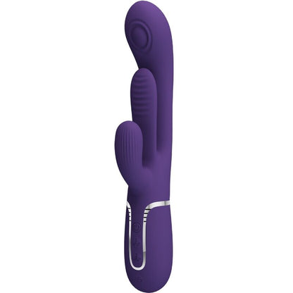 PRETTY LOVE - SHANIA TRIPLE RABBIT VIBRATOR MULTIFUNCTION PURPLE - Kink&Play