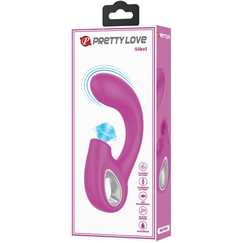 PRETTY LOVE - SIBEL SIBEL G - SPOT VIBRATOR + CLITORIS STIMULATOR 10 VIBRATIONS PURPLE - Kink&Play