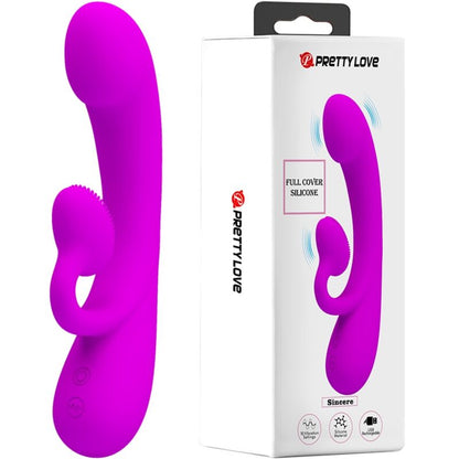 PRETTY LOVE - SINCERE VIBRATOR AND CLITORAL STIMULATING WAVES PURPLE SILICONE - Kink&Play