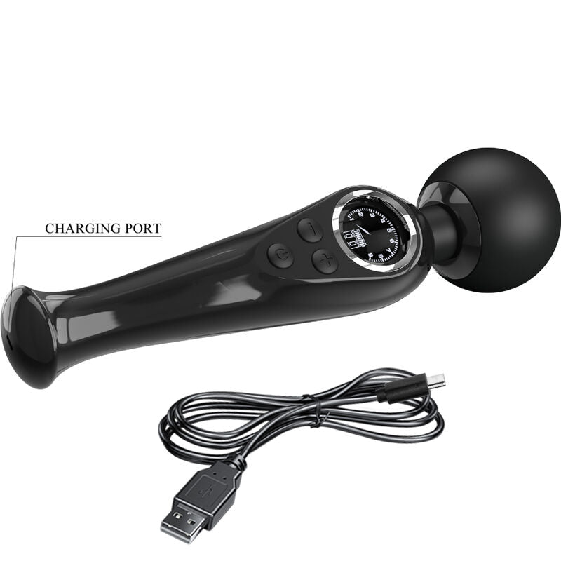 PRETTY LOVE - SKYLER VIBRATOR WAND BLACK - Kink&Play