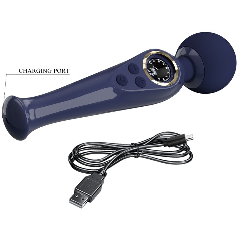PRETTY LOVE - SKYLER VIBRATOR WAND BLUE - Kink&Play
