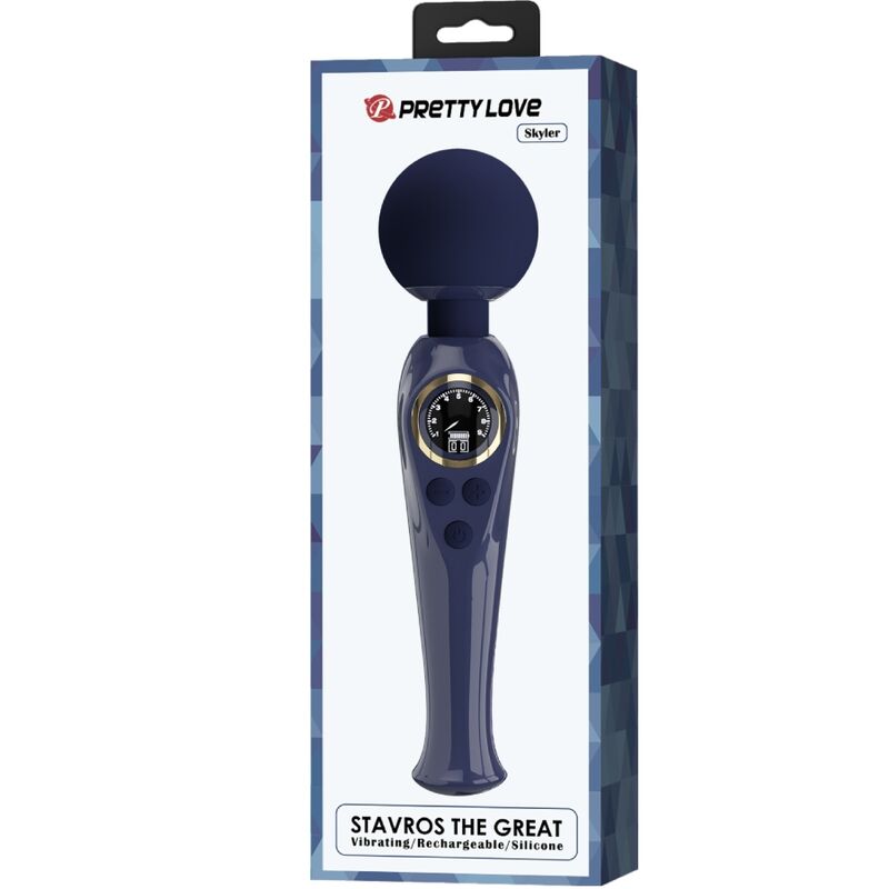 PRETTY LOVE - SKYLER VIBRATOR WAND BLUE - Kink&Play