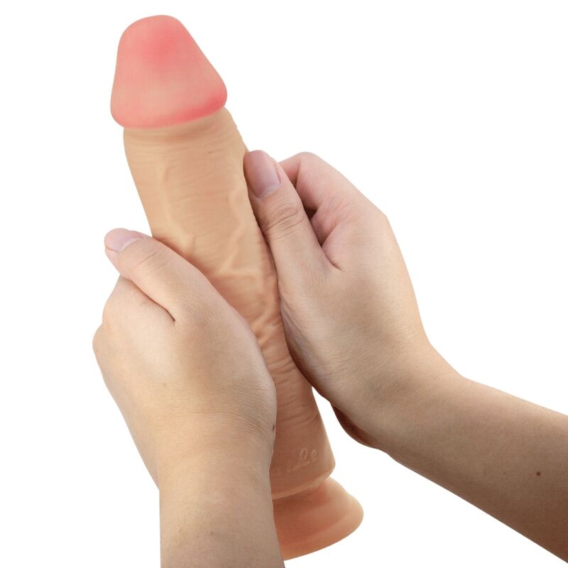 PRETTY LOVE - SLIDING SKIN SERIES REALISTIC DILDO WITH SLIDING SKIN SUCTION CUP FLESH 23.4 CM - Kink&Play