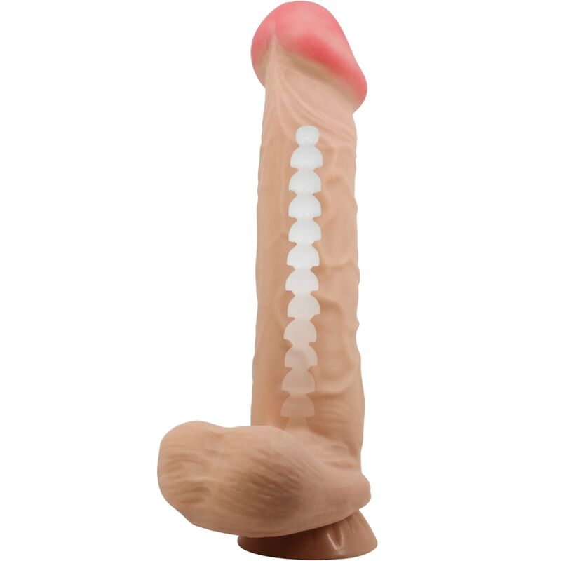 PRETTY LOVE - SLIDING SKIN SERIES REALISTIC DILDO WITH SLIDING SKIN SUCTION CUP FLESH 26 CM - Kink&Play
