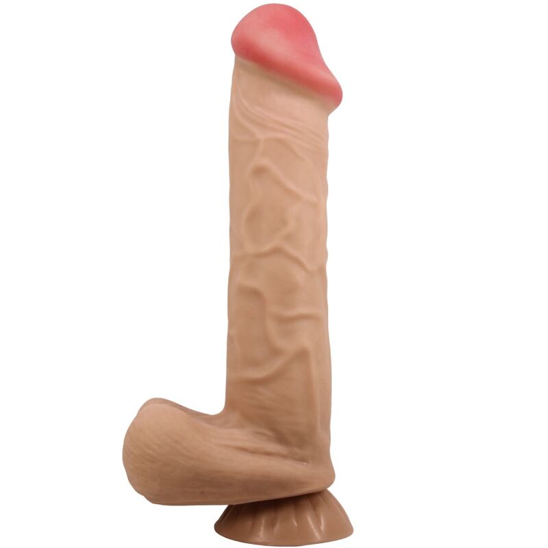 PRETTY LOVE - SLIDING SKIN SERIES REALISTIC DILDO WITH SLIDING SKIN SUCTION CUP FLESH 26 CM - Kink&Play