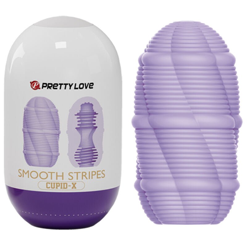 PRETTY LOVE - SMOOTH STRIPES CUPID MASTURBATOR EGG - Kink&Play