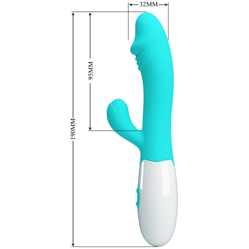 PRETTY LOVE - SNAPPY G - SPOT VIBRATOR AQUA GREEN - Kink&Play