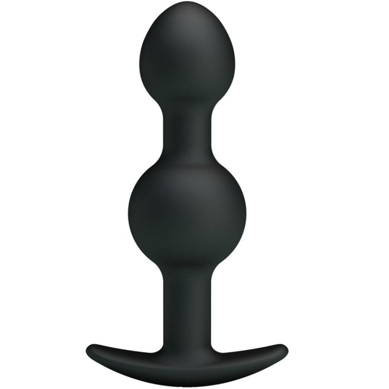 PRETTY LOVE - SPECIAL STIMULATION SILICONE ANAL BALLS 10.3 CM BLACK - Kink&Play