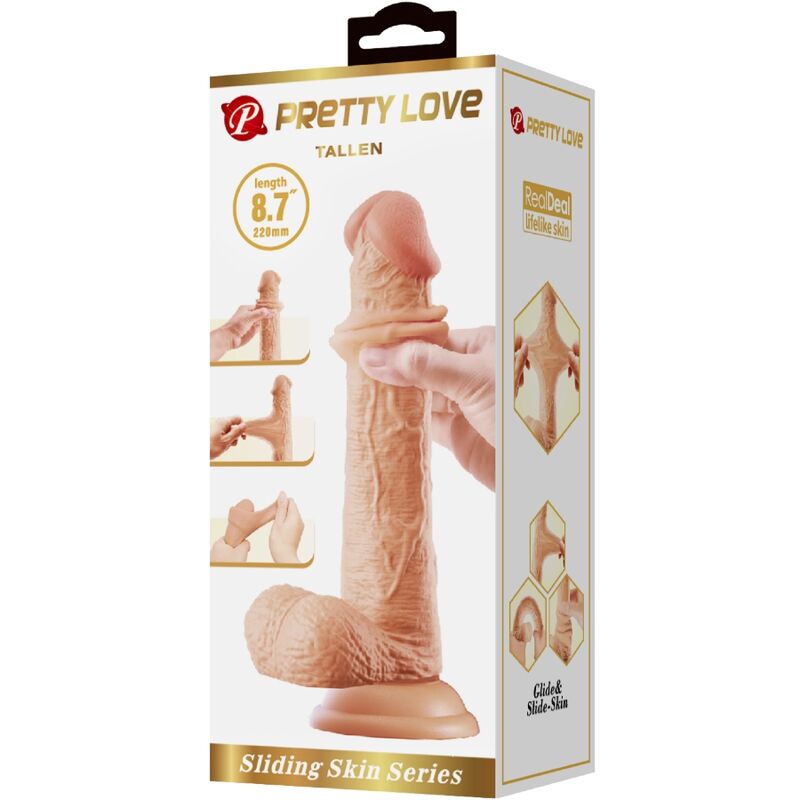 PRETTY LOVE - TALLEN REALISTIC DILDO 22 CM FLESH - Kink&Play