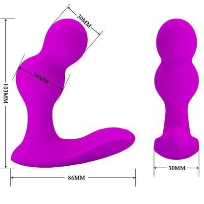 PRETTY LOVE - TERRANCE ANAL VIBRATOR MASSAGER WITH REMOTE CONTROL - Kink&Play