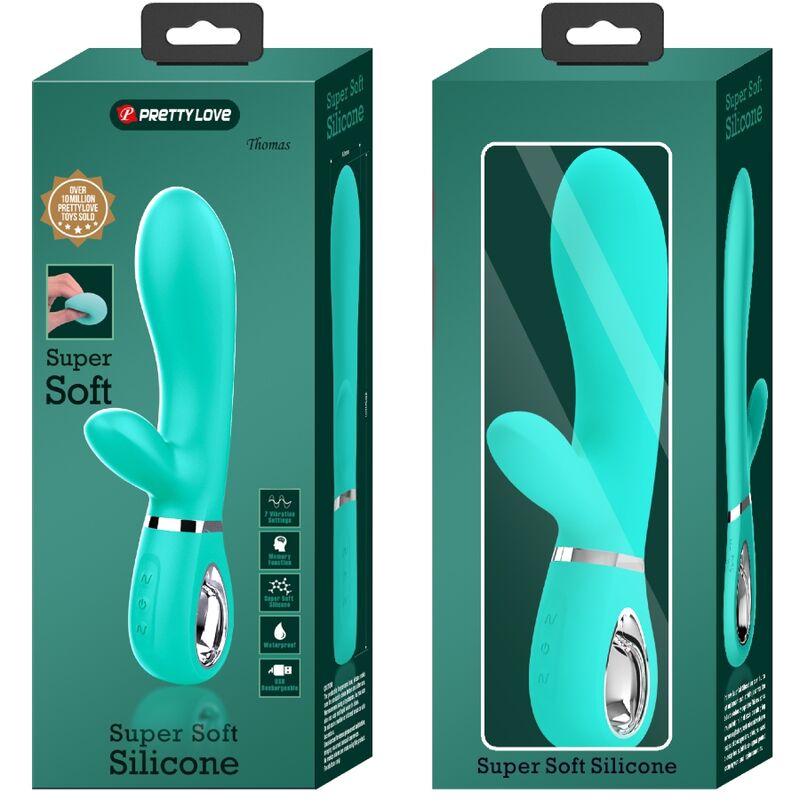 PRETTY LOVE - THOMAS MULTIFUNCTION G - SPOT VIBRATOR AQUA GREEN - Kink&Play