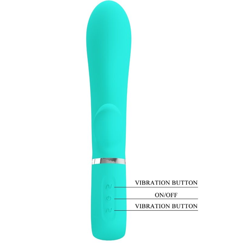 PRETTY LOVE - THOMAS MULTIFUNCTION G - SPOT VIBRATOR AQUA GREEN - Kink&Play