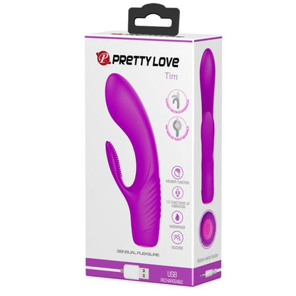 PRETTY LOVE - TIM PURPLE RECHARGEABLE VIBRATOR - Kink&Play
