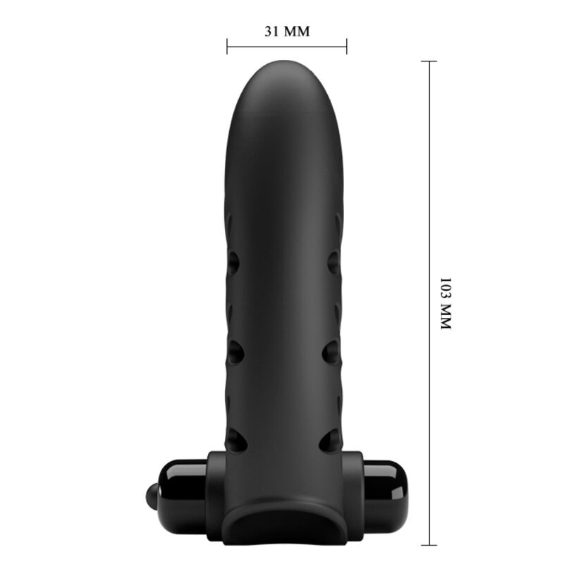 PRETTY LOVE - VANCE BLACK RABBIT VIBRATOR FINGER COVER - Kink&Play