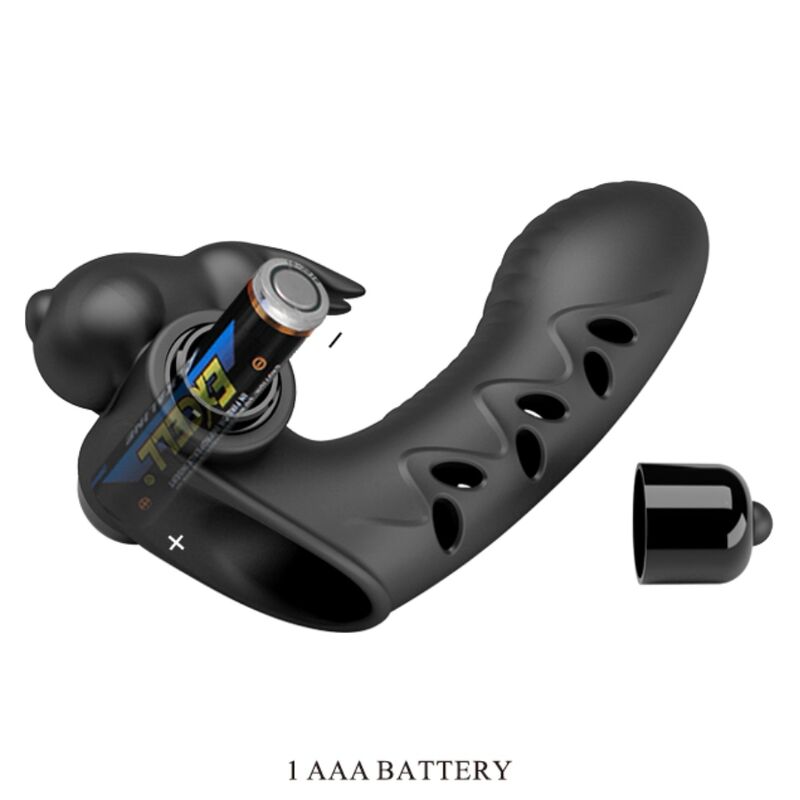 PRETTY LOVE - VANCE BLACK RABBIT VIBRATOR FINGER COVER - Kink&Play