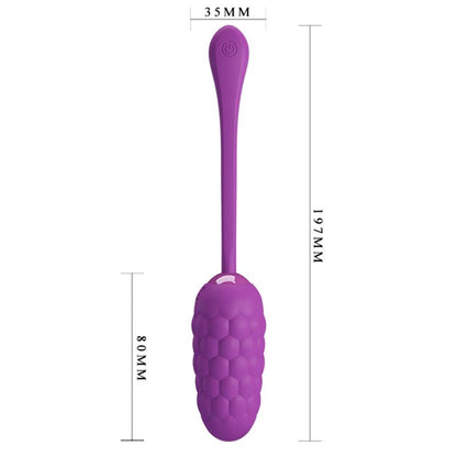 PRETTY LOVE - VIBRATING EGG WITH PURPLE RECHARGEABLE MARINE TEXTURE - Kink&Play