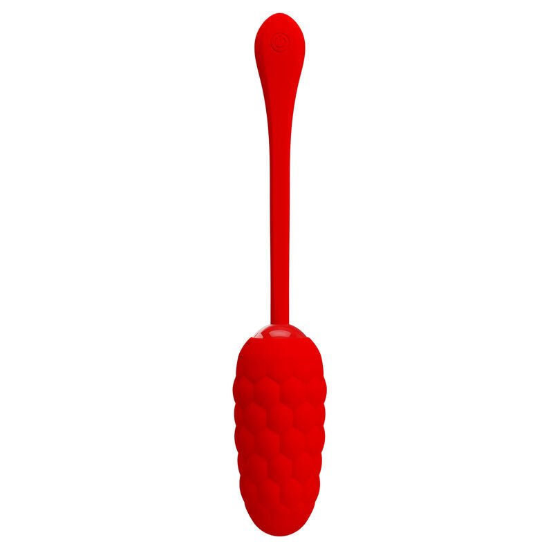 PRETTY LOVE - VIBRATING EGG WITH RED RECHARGEABLE MARINE TEXTURE - Kink&Play
