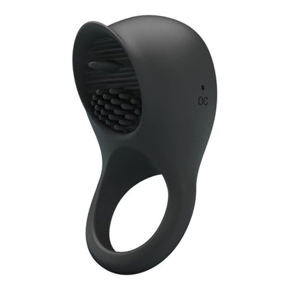 PRETTY LOVE - VIBRATING PENIS RING WITH BLACK TONGUE - Kink&Play