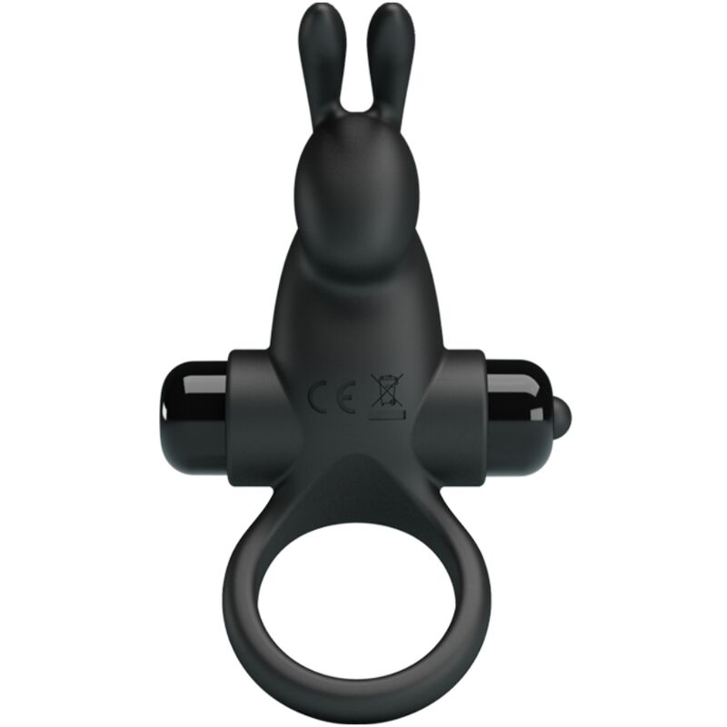PRETTY LOVE - VIBRATING RING + RABBIT CLITORIS STIMULATOR 10 VIBRATIONS BLACK - Kink&Play