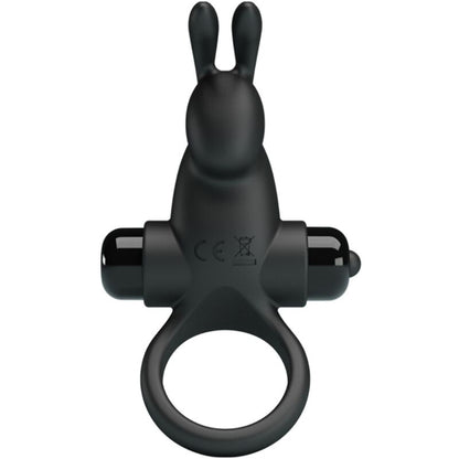 PRETTY LOVE - VIBRATING RING + RABBIT CLITORIS STIMULATOR 10 VIBRATIONS BLACK - Kink&Play